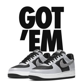 ナイキ(NIKE)のナイキ エアフォース1  airforce1 黒蛇 silversnake(スニーカー)