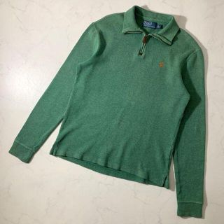 ラルフローレン(Ralph Lauren)のラルフローレン　トレーナー　スウェット　ハーフジップ　グリーン　古着(スウェット)