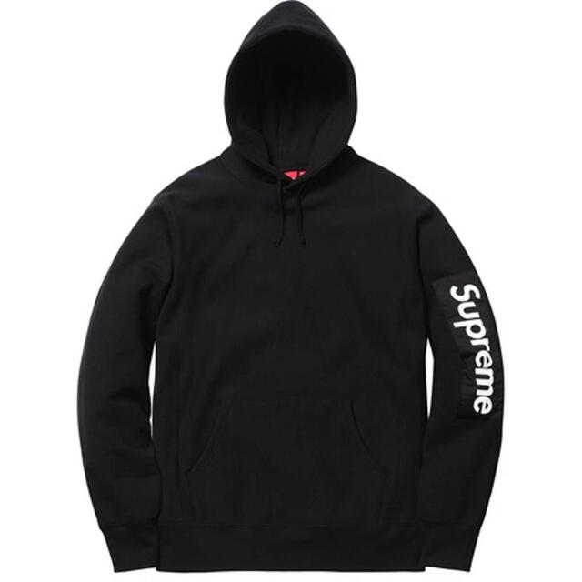 Supreme patch sleeve hooded sweatshirt L