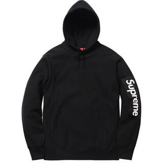 シュプリーム(Supreme)のSupreme patch sleeve hooded sweatshirt L(パーカー)