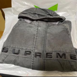 Supreme Overdyed Twill Hooded Jacket 黒XL