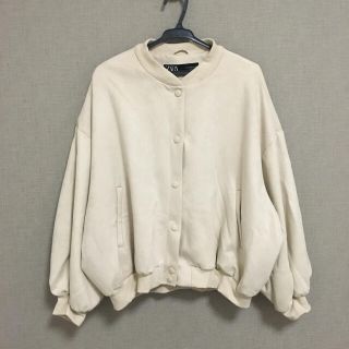 ザラ(ZARA)のZARA   MA-1 ブルゾン オーバーサイズ スエード(ブルゾン)