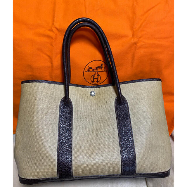 2303-59｜エルメス ガーデンパーティ MM トワルアッシュ トートバッグhermes