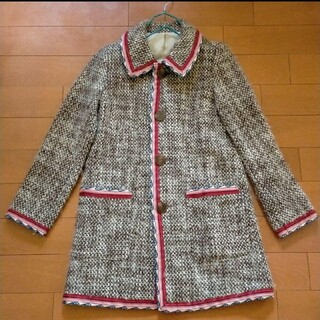 ヒステリックグラマー(HYSTERIC GLAMOUR)の古着屋 OZONECOMMUNITY  vintage ツイードコート(ロングコート)