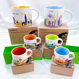 スターバックスコーヒー(Starbucks Coffee)の★新品未使用★レア★ スターバックス マグカップ　海外限定シリーズ 6点セット(グラス/カップ)