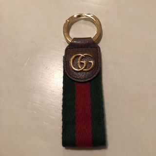 グッチ(Gucci)のグッチ　キーホルダー キーリング　ゴールド　グリーン　赤　緑(キーホルダー)