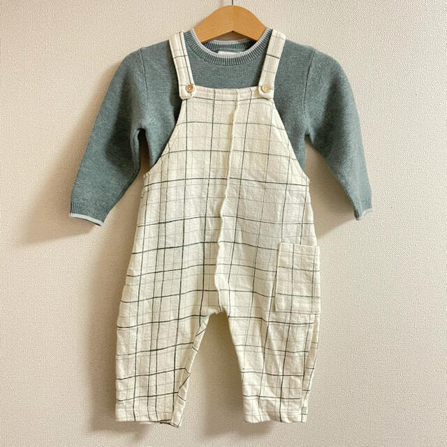 ZARA KIDS(ザラキッズ)の専用【zarababyザラベビー】オーバーオール サロペット 74 キッズ/ベビー/マタニティのベビー服(~85cm)(パンツ)の商品写真