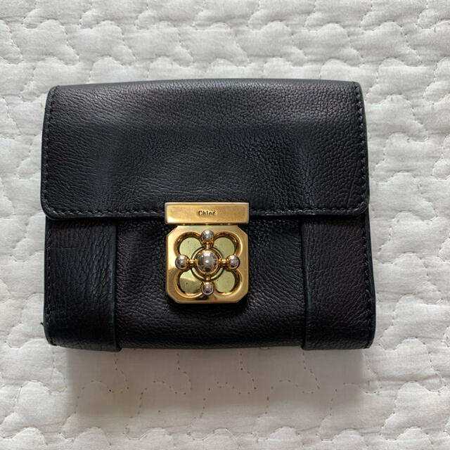Chloe(クロエ)の【値下げしました】chloe(クロエ) 2つ折り財布 エルシー ブラック レディースのファッション小物(財布)の商品写真