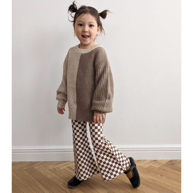 Caramel baby&child (キャラメルベビー&チャイルド)のmediam kids Checkered Bell Bottoms【新品】 キッズ/ベビー/マタニティのキッズ服女の子用(90cm~)(パンツ/スパッツ)の商品写真