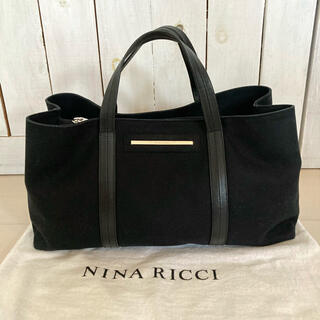 ニナリッチ(NINA RICCI)の美品　NINA RICCI ニナリッチ　トートバッグ　黒　ハンドバッグ(トートバッグ)