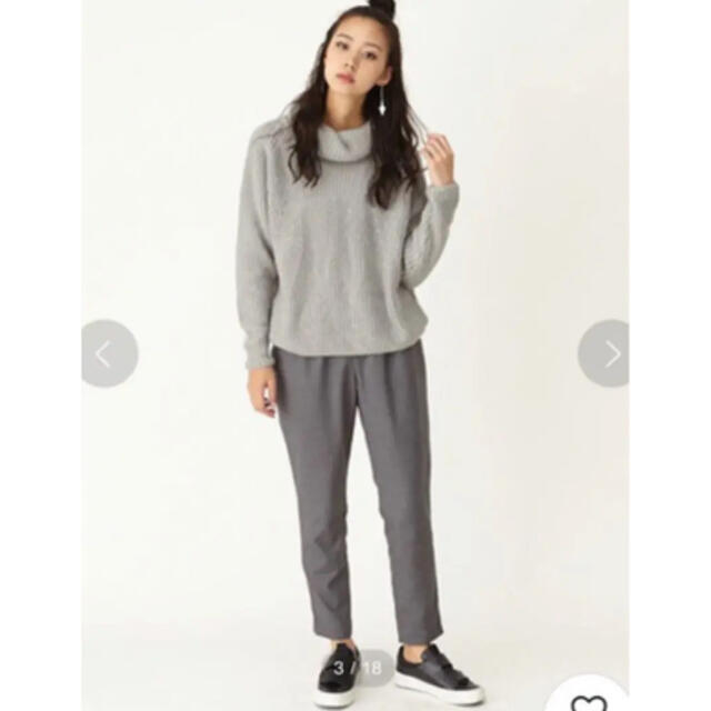 moussy(マウジー)のMOUSSY★マウジー　2TUCK WARM LOOSE PT パンツ　グレー レディースのパンツ(カジュアルパンツ)の商品写真