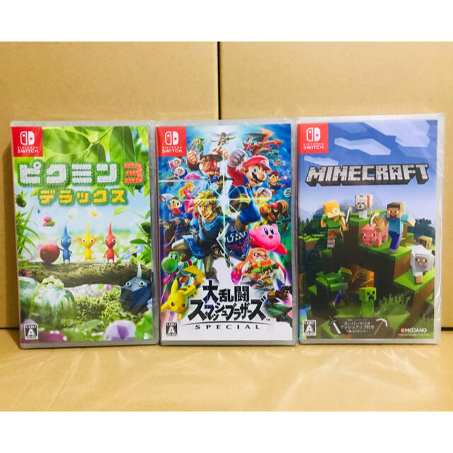 スイッチ3台 ●桃太郎電鉄 ●スマッシュブラザーズ ●マインクラフト Switch