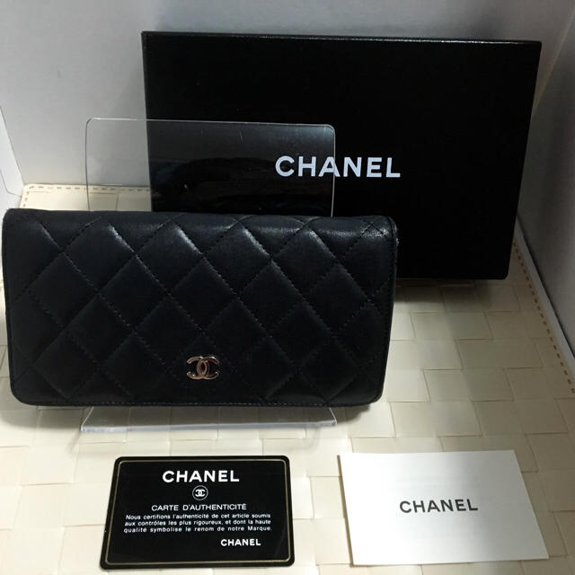 シャネル長財布 マトラッセ黒CHANEL