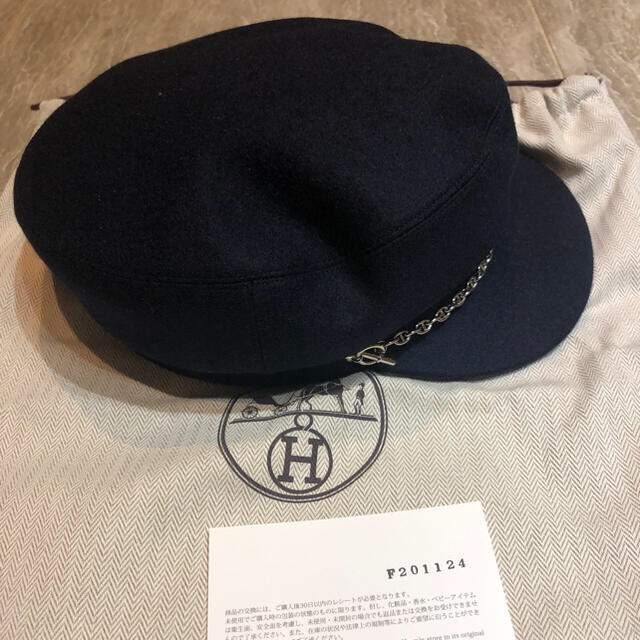 価格 HERMES シェーヌダンクル柄 キャスケット 未使用品