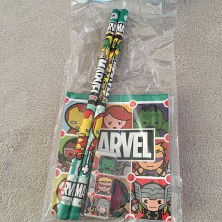 マーベル(MARVEL)のmarvel 鉛筆　消しゴム　メモ帳セット　(鉛筆)