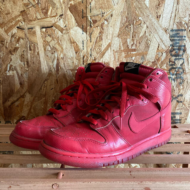 NIKE DUNK HIGH RED 木目調オールレッド ナイキ　ダンク