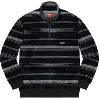 シュプリーム(Supreme)のSupreme Stripe Velour Half Zip Pullover(スウェット)