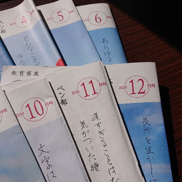 日本習字 ペン字手本 2020/1〜12月号 エンタメ/ホビーのアート用品(書道用品)の商品写真