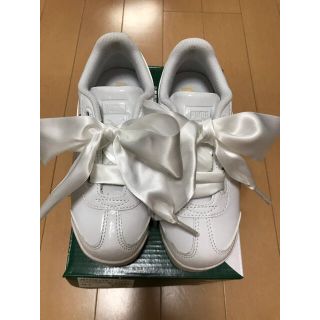 プーマ(PUMA)の☆専用☆プーマ☆キッズ☆スニーカー☆リボン☆白☆(スニーカー)