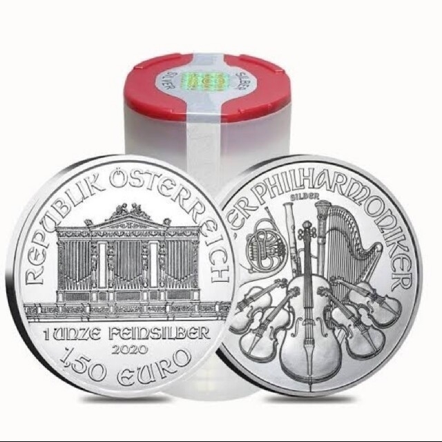 貨幣100枚 ウィーン銀貨 2020年 1オンス 銀地金 ハーモニー オーストリア