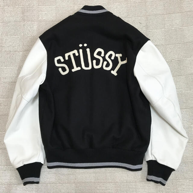 日本限定 Stussy 25周年 XXV スタジャン 黒白 / VARSITY