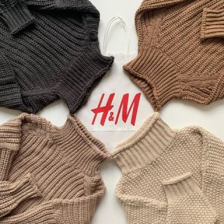 エイチアンドエイチ(H&H)のH&M チャンキーニット  モカ(ニット/セーター)