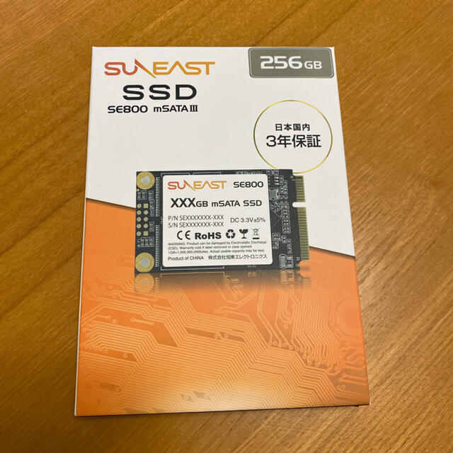 SUNEAST SE800 256GB mSATA SSD 新品未開封 スマホ/家電/カメラのPC/タブレット(PCパーツ)の商品写真