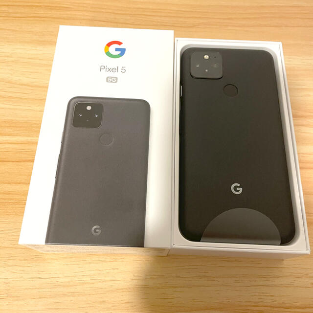 Google Pixel(グーグルピクセル)のGoogle Pixel5 128GB ジャストブラック 新品 未使用 スマホ/家電/カメラのスマートフォン/携帯電話(スマートフォン本体)の商品写真