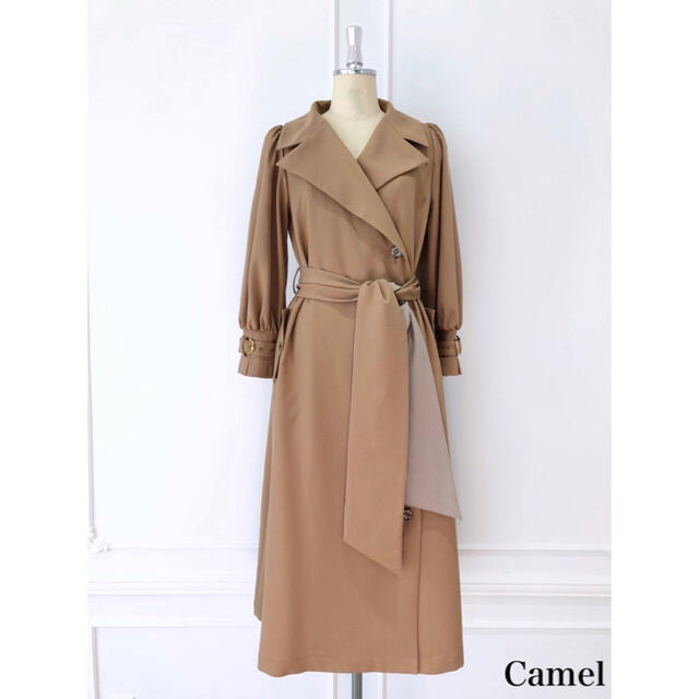 消防士長 Her lip to belted dress trench coat - www