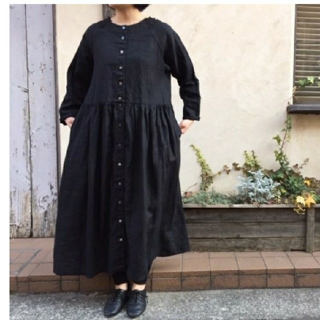 nest Robe(ネストローブ)のnest robe リネンクルーニーレース2wayワンピース レディースのワンピース(ロングワンピース/マキシワンピース)の商品写真