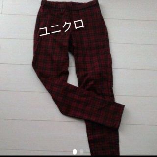 ユニクロ(UNIQLO)のユニクロ　チェック柄パンツ　M(カジュアルパンツ)