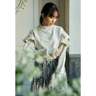 新作 Ruffled Cotton Jersey Sweatshirt(トレーナー/スウェット)