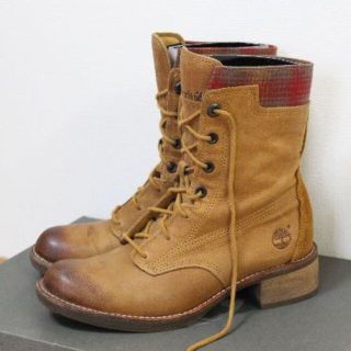 ティンバーランド(Timberland)の【あいやい様用】Timberland　レースアップブーツ　22.5cm　ブラウン(ブーツ)