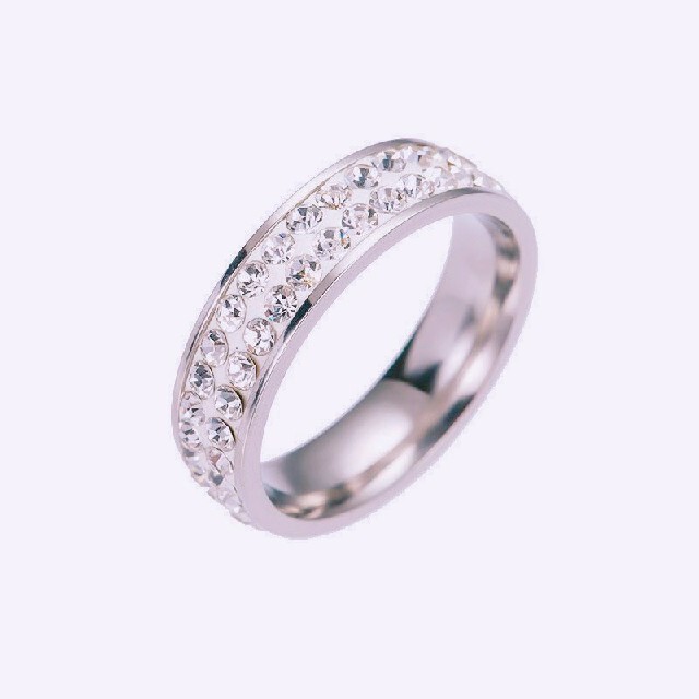 2連 ステンレスリング  ステンレス指輪 ピンキーリング レディースのアクセサリー(リング(指輪))の商品写真