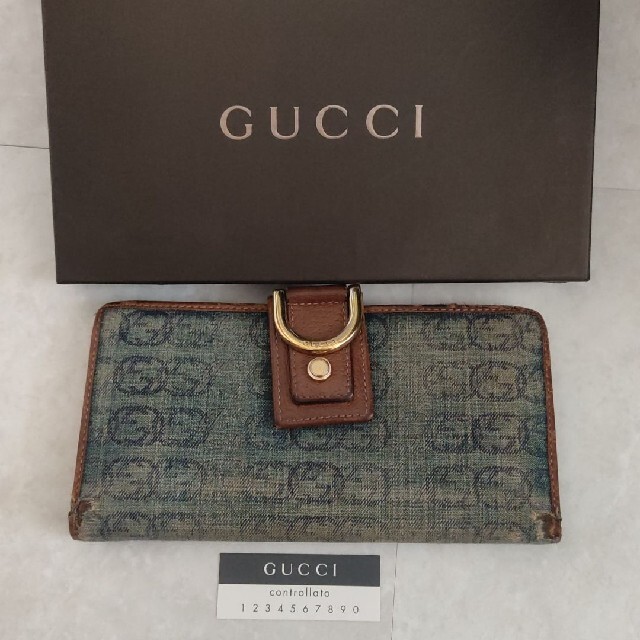 Gucci(グッチ)のGUCCI　デニム　財布 レディースのファッション小物(財布)の商品写真