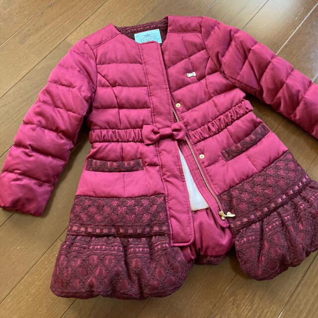 TOCCA(トッカ)のtocca 110 ノーカラーダウンコート キッズ/ベビー/マタニティのキッズ服女の子用(90cm~)(コート)の商品写真