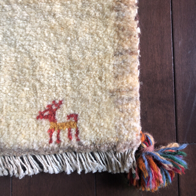 新品未使用❗️イラン製ギャッベ 手編み絨毯・天然染料使用 1