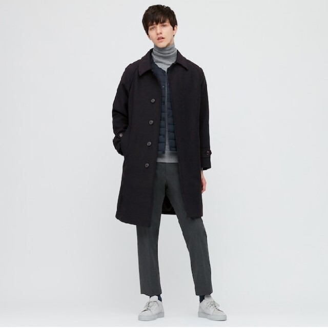 UNIQLO シングルブレストコートLサイズ ネイビー