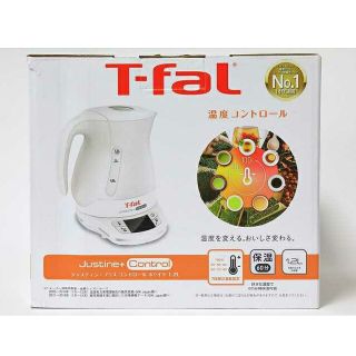 ティファール(T-fal)のティファール電気ケトル ジャスティンプラスコントロール ホワイト 1.2L新品(電気ケトル)