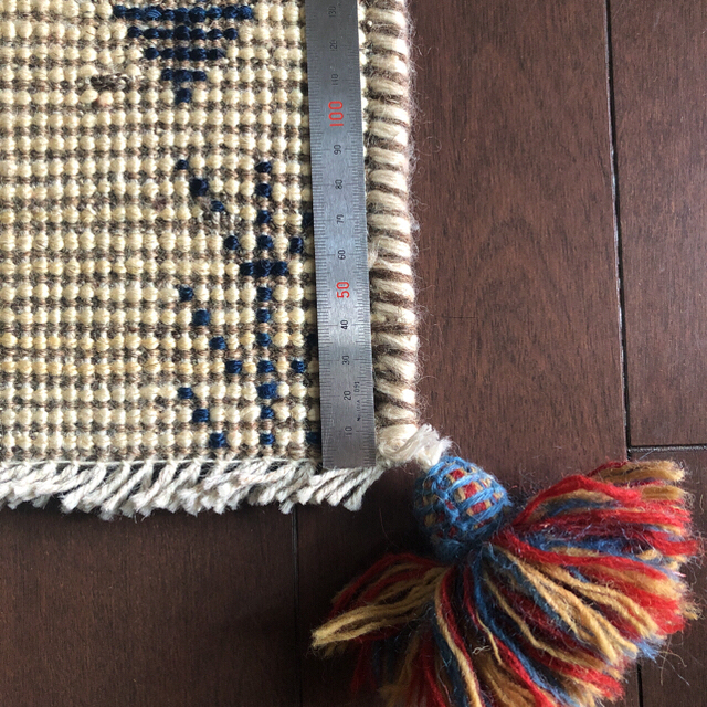 新品未使用❗️イラン製ギャッベ 手編み絨毯・天然染料使用 3