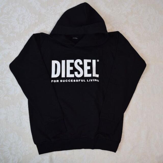 【新品・未使用】DIESELKIDS ロゴ スウェットパーカー黒12Y（150）