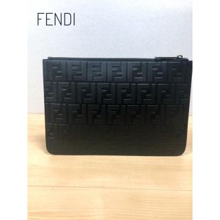 フェンディ(FENDI)の【限定1個】FENDI　クラッチバッグ　ズッカ柄　黒≪新品・未使用≫(セカンドバッグ/クラッチバッグ)