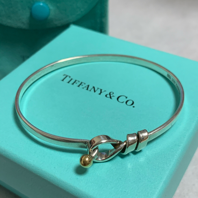 ティファニー Tiffany フック バングル  ブレスレット k18 シルバー