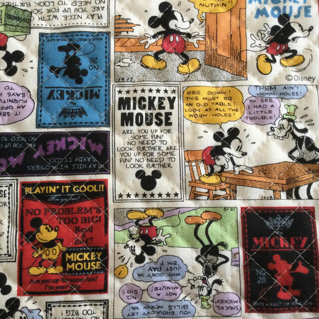 Disney(ディズニー)の通園　通学　レッスン　バッグ（32×45×5）　ミッキーマウス ハンドメイドのキッズ/ベビー(バッグ/レッスンバッグ)の商品写真