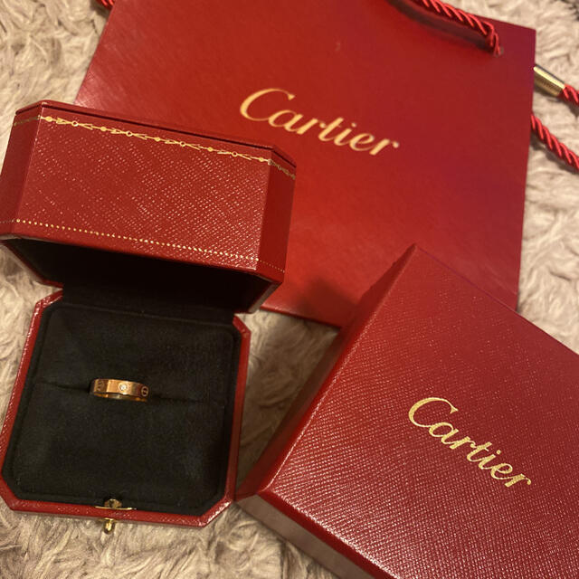 Cartier(カルティエ)のカルティエ　ダイヤ　ラブリング　ピンクゴールド レディースのアクセサリー(リング(指輪))の商品写真