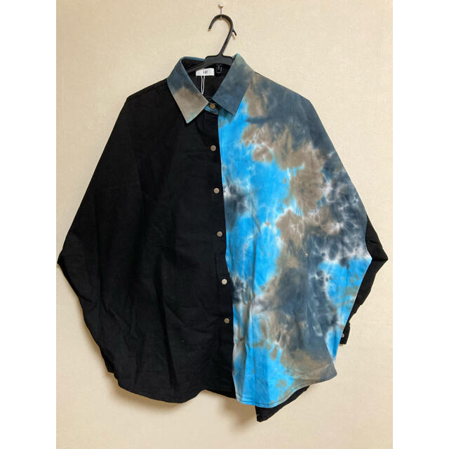 HI-LANDER asymmetry blue-paint shirt