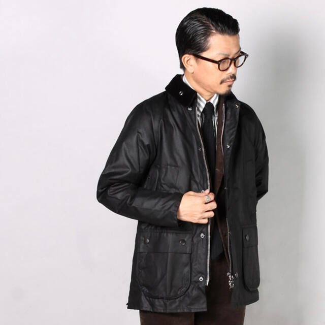 Barbour(バーブァー)の【美品】 BARBOUR BEDALE ビデイル ブラック ワックスコットン34 メンズのジャケット/アウター(ブルゾン)の商品写真