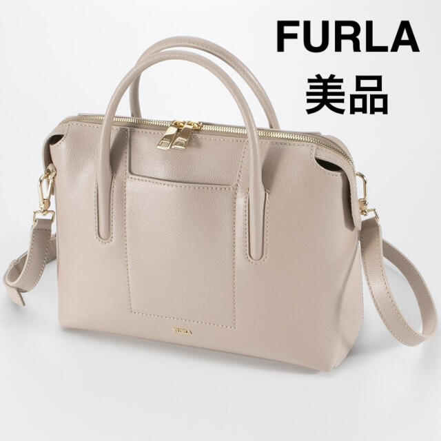 美品 FURLA アストリッド M サッチェル ハンドバッグ ショルダーバッグ ...