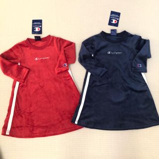 チャンピオン(Champion)のチャンピオン　95cm ふわふわワンピース　新品二枚の値段(ワンピース)