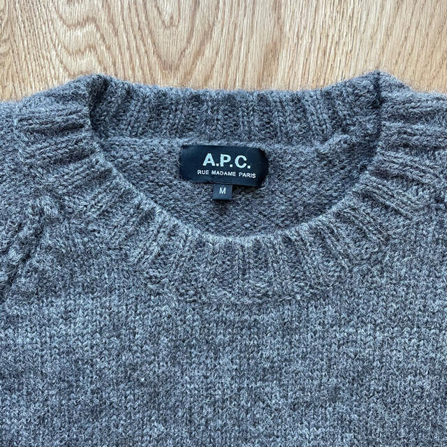 A.P.C(アーペーセー)の【週末値下げ】A.P.C セーター　ニット　グレー レディースのトップス(ニット/セーター)の商品写真
